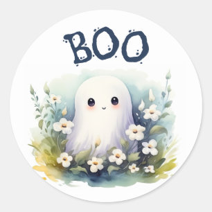 Adesivo Fofa Fantasma Floral Halloween