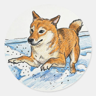 Adesivo Fofa Shiba Inu "Salto de Amor" no Dia dos Namorado
