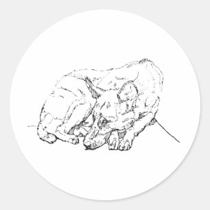 Adesivo Fofo, Arte de Pastor Alemão