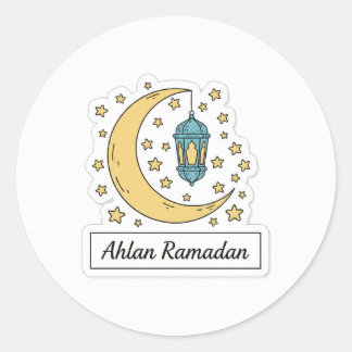 Adesivo Fofo da Lua e Lanterna do Ramadão - Ahlan