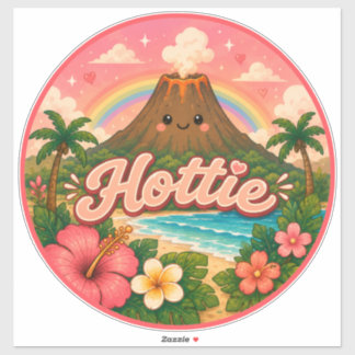 Adesivo fofo kawaii havaí