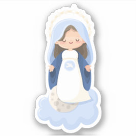 Adesivo Fofo Kawaii Virgem Maria