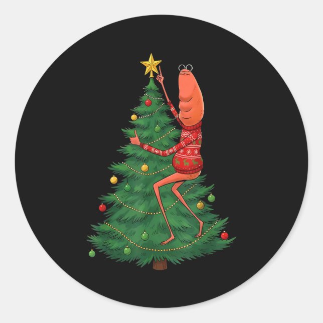 Adesivo Fofo Marcus O Worm Feliz Natal Papai Noel Marcus  (Frente)