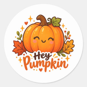 Adesivo Fofo Olá Abóbora Outono Halloween