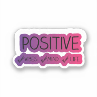 Adesivo Fofo Vibrações Positivas – Kawaii Min Autê