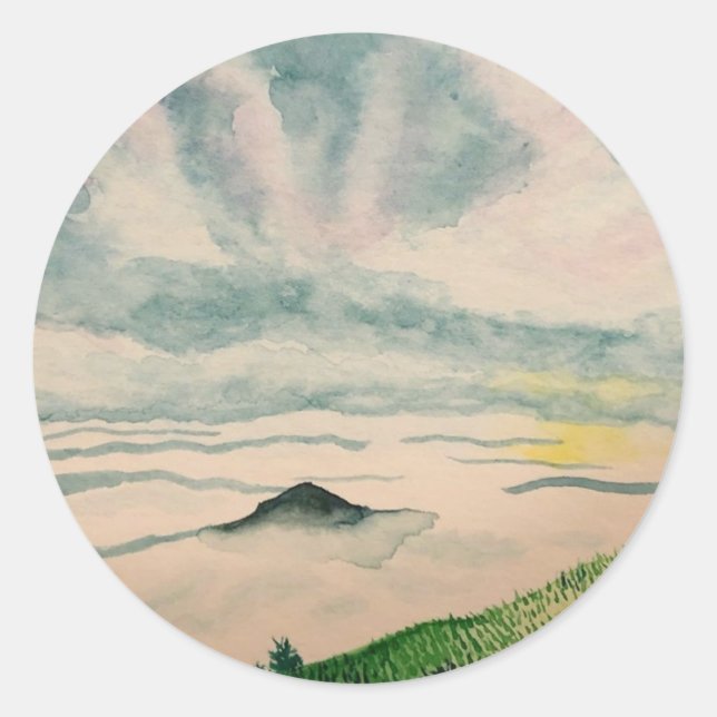 Adesivo Foggy Hillside Stickers (Frente)