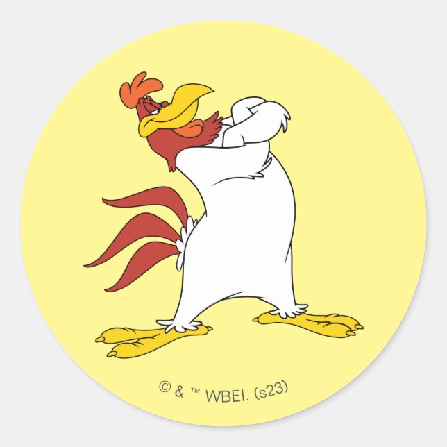 Adesivo Foghorn Leghorn Arms Cruzados (Frente)