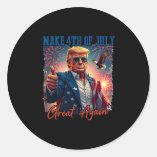 Adesivo Fogo de artifício patriótico de Donald Trump faz 4