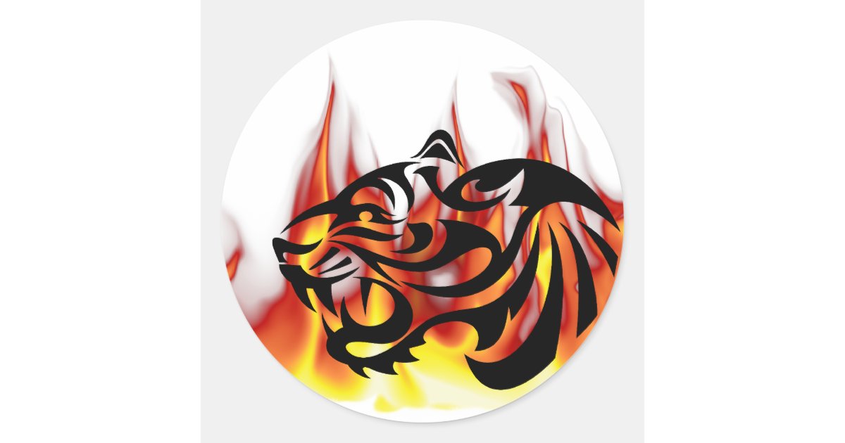 Adesivo Fogo do tigre Zazzle Portugal Armario Quarto Casas Bahia ~ Adesivo Fogo do tigre Zazzle Portugal