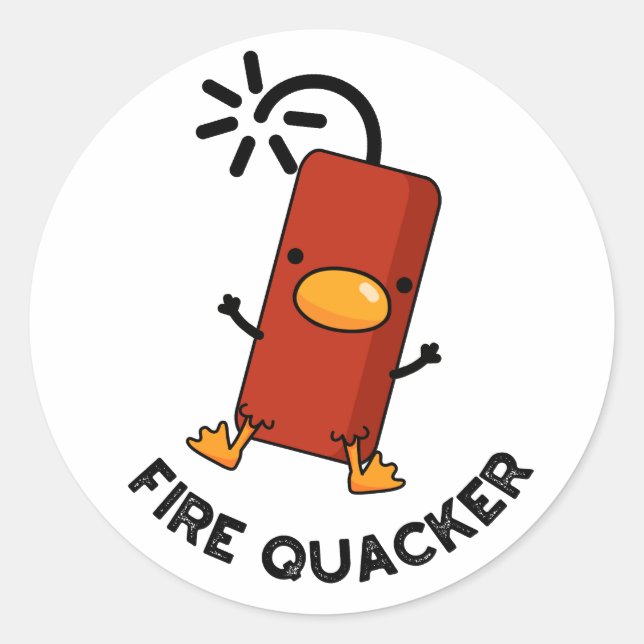 Adesivo Fogo Quacker Funny Fireworks (Frente)