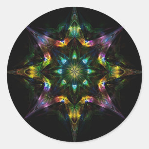 Adesivo Fogo Quântico - Sagrada Geometria Cosmic Mandala
