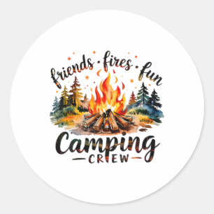 Adesivo Fogos Amigos Diversão Acampamento Equipe Acampamen