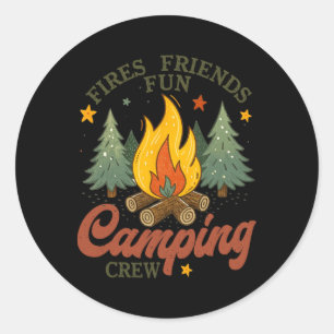 Adesivo Fogos Amigos Diversão Acampamento Equipe Fogueira