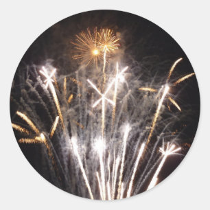 Adesivo Fogos de Artifício Brancos e Dourados II Celebraçã