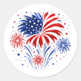 Adesivo Fogos de Artifício de 4 de Julho