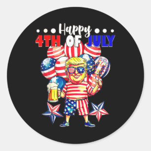 Adesivo Fogos de Artifício Divertidos Trump Patriótico Ame
