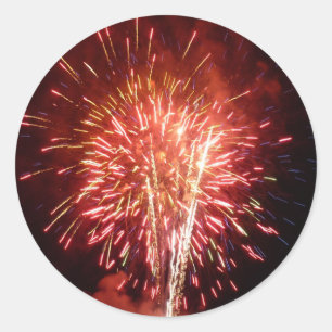 Adesivo Fogos de Artifício Vermelhos, Brancos e Azuis II P