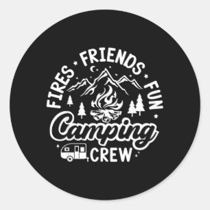 Adesivo Fogueiras Amigos Diversão Acampamento Equipe Viage