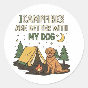 Adesivo Fogueiras São Melhores Com Meu Cachorro Camiseta D