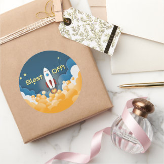 Adesivo Foguete Espacial Personalizado Nome