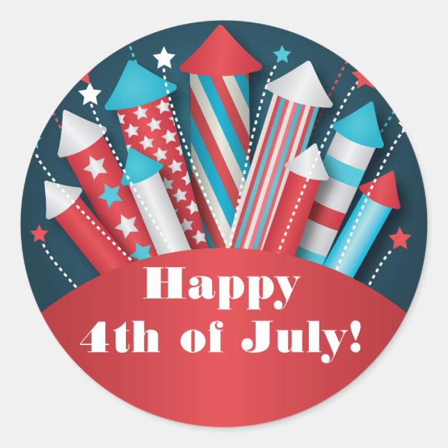 Adesivo Foguetes Fireworks - Vinhetas do Partido 4 de julh (Frente)