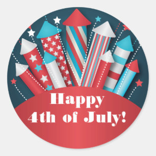 Adesivo Foguetes Fireworks - Vinhetas do Partido 4 de julh