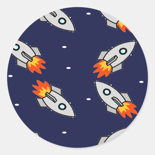 Adesivo Foguetes loucos (Frente)