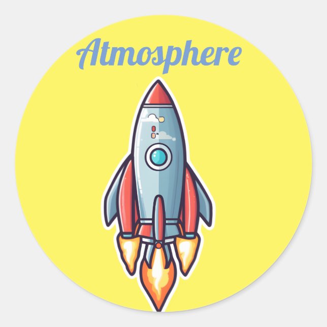 Adesivo Foguetes vão para a atmosfera (Frente)