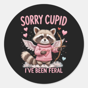Adesivo Foi Bom Que Cupido Fui Namorados De Feral Raccoon