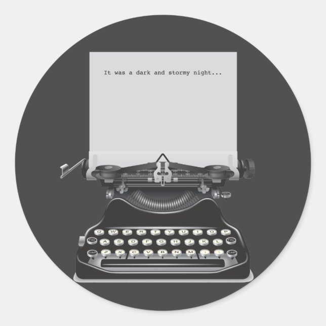 Adesivo Foi uma noite escura e tempestuosa (Frente)