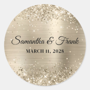 Adesivo Foil de Champagne Brilhante Casamento