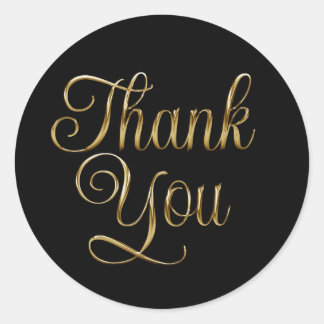 Adesivo Foil de Metal Brilhante Dourado Falso Obrigado Pre