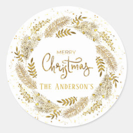Adesivo Foil Digital Gold Merry Natal Personalizado
