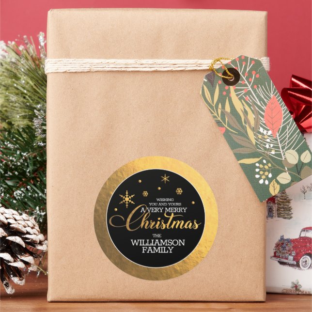 Adesivo Foil Dourado Feliz Natal (Feriado)