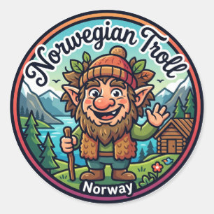 Adesivo Folclore de Troll Norueguês Noruega