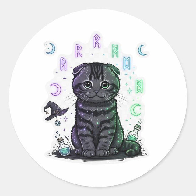 Adesivo Fold Familiar - Familiar Gato de Dobra Escocesa Fa (Frente)