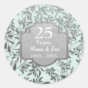 Adesivo Folgas do 25 de Silver Aniversário