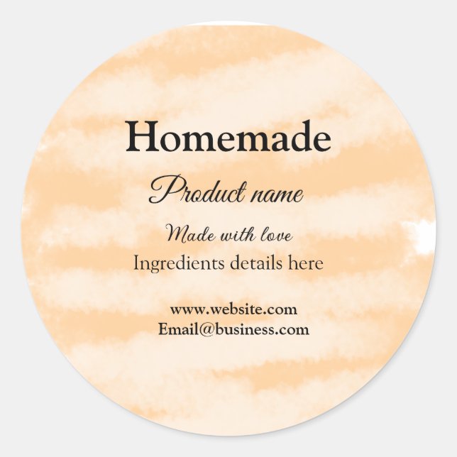 Adesivo Folha caseira feita com amor adicionar texto site (Frente)