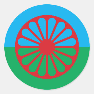 Adesivo Folha de 3" Romani Flag 6