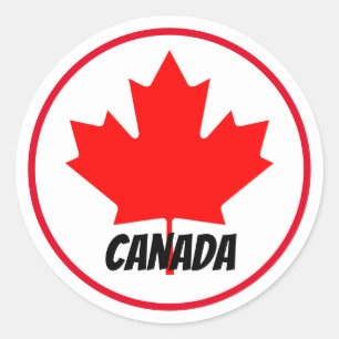 Adesivo Folha de bordo canadense brilhante Dia do Canadá V