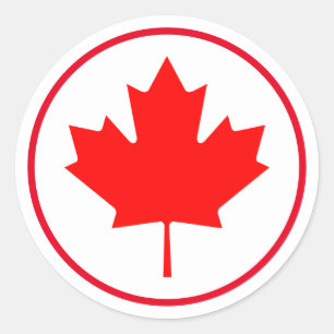 Adesivo Folha de bordo canadense brilhante Dia do Canadá V