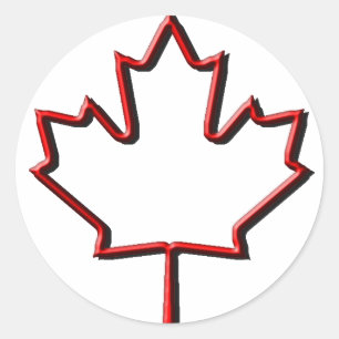 Adesivo Folha de bordo canadense gravada