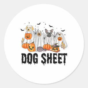 Adesivo Folha de Cachorro Halloween Spooky Season Cute Dog