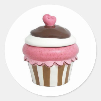 Adesivo Folha de cupcake rosa e chocolate