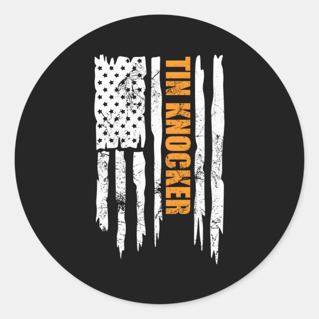 Adesivo Folha de Estanqueiro de Tin Metal Worker American  (Frente)