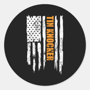 Adesivo Folha de Estanqueiro de Tin Metal Worker American 