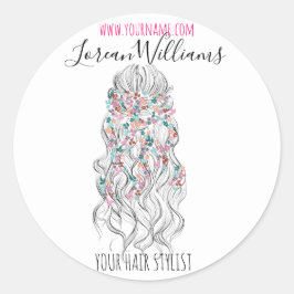 Adesivo Folha de Estilhamento do Cabelo ondulado do Pastel