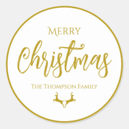 Adesivo Folha de Faux-Gold Felry Christmas| Family Name