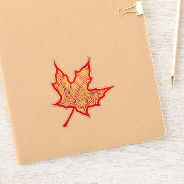 Adesivo Folha de Fogo (Notebook)