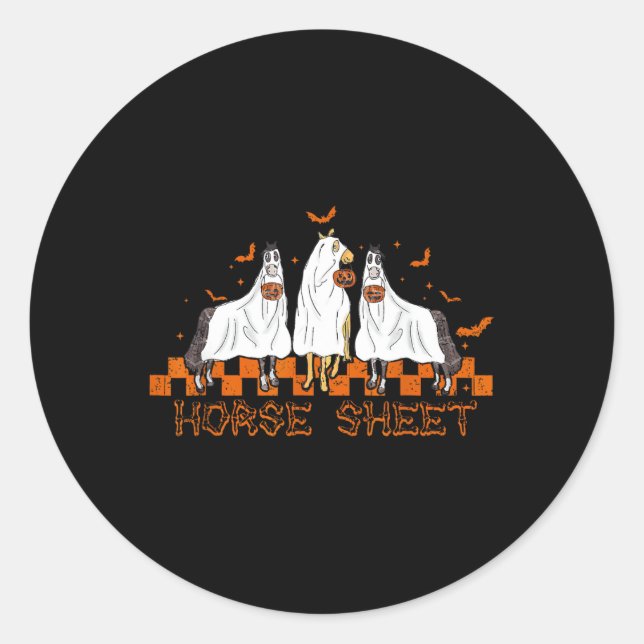 Adesivo Folha de Halloween Cavalo Fantástico Boo (Frente)